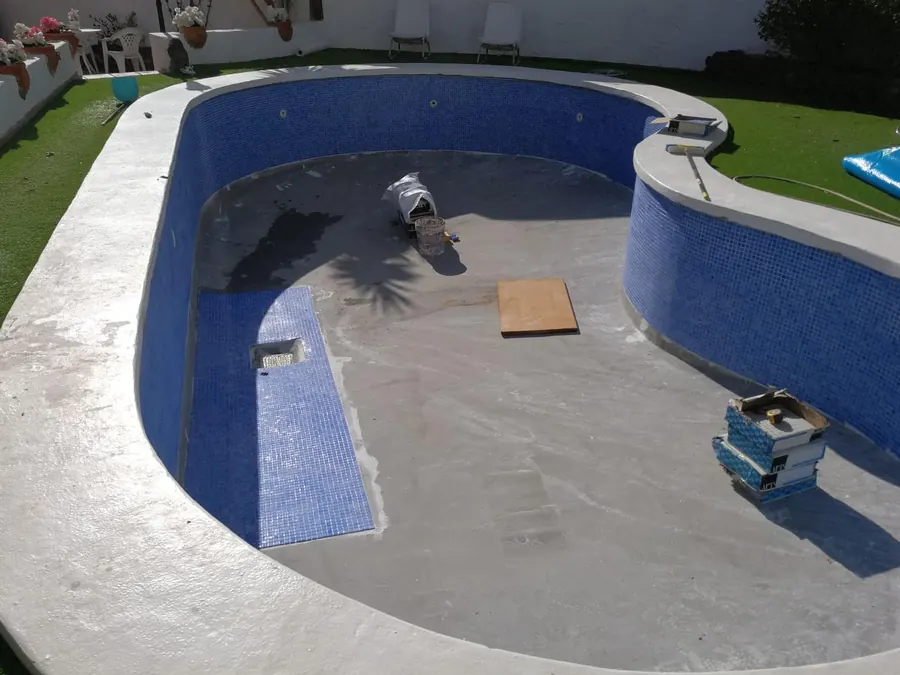Swimming pool being renovated by Tenerife Pools